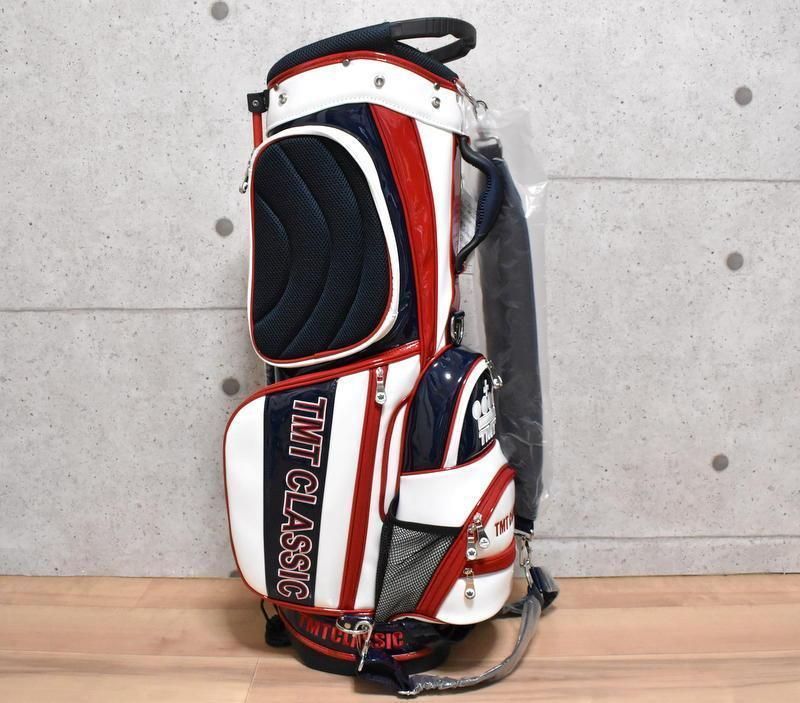 新品 TMT 星条旗柄 キャディバッグ 9インチ 47インチ スタンド式