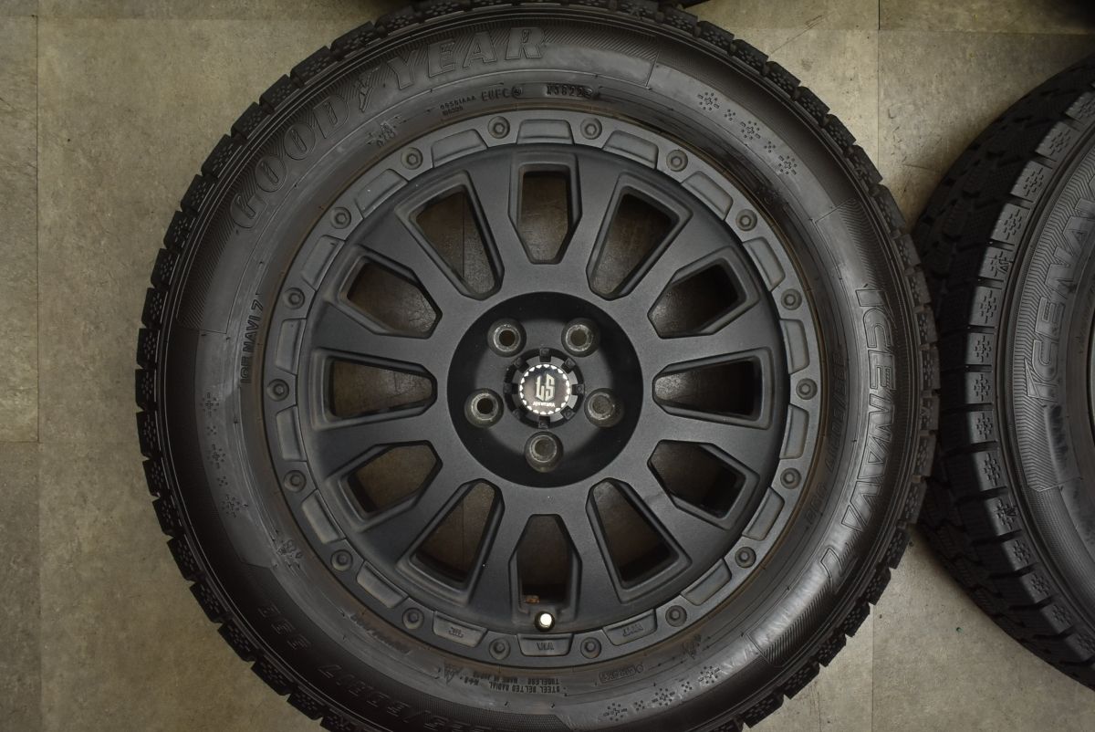 バリ溝 程度良好 LA STRADA AVENTURA 17in 7J 35 PCD110 グッドイヤー アイスナビ7 225 60R17 ジープ レネゲード コンパス チェロキー