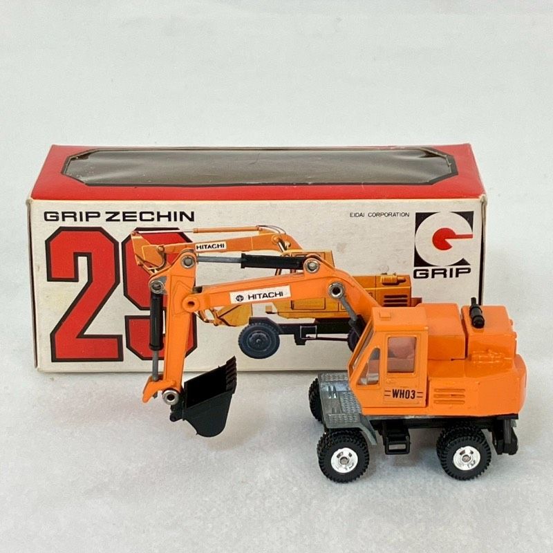 GRIP ZECHIN グリップ ゼッケン 日立 WHO 3ホイール 油圧ショベル No.29 1|70 AUTHENTIC SCALE 日本製 ミニカー