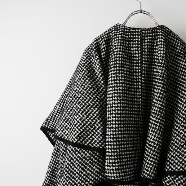 クラネMIX HOUNDSTOOTH CAPE COAT 千鳥柄コート 卸売り