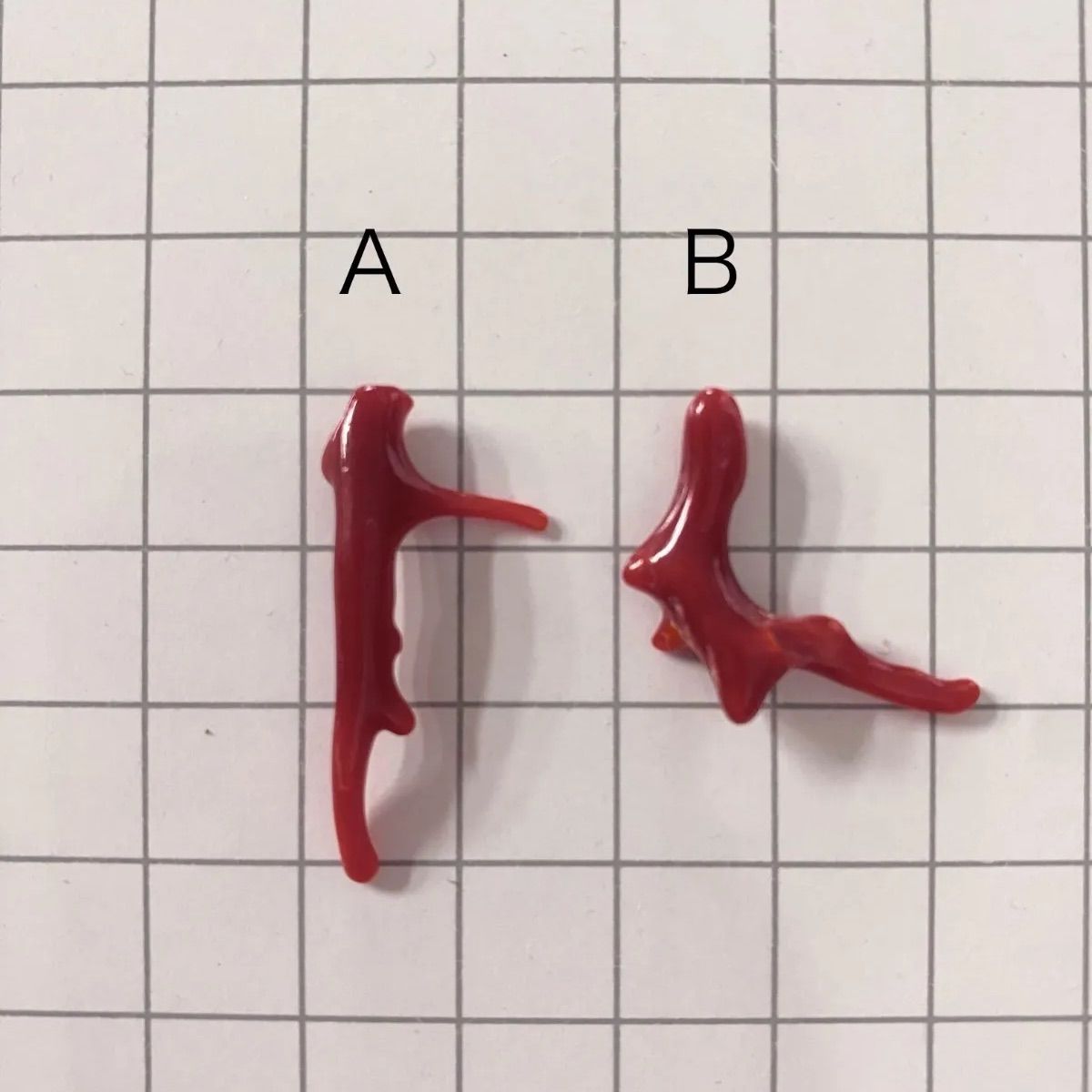 珊瑚パーツ 珊瑚パーツ 血赤珊瑚 パーツ ルース カラーグレード4.5〜 宝石珊瑚 無