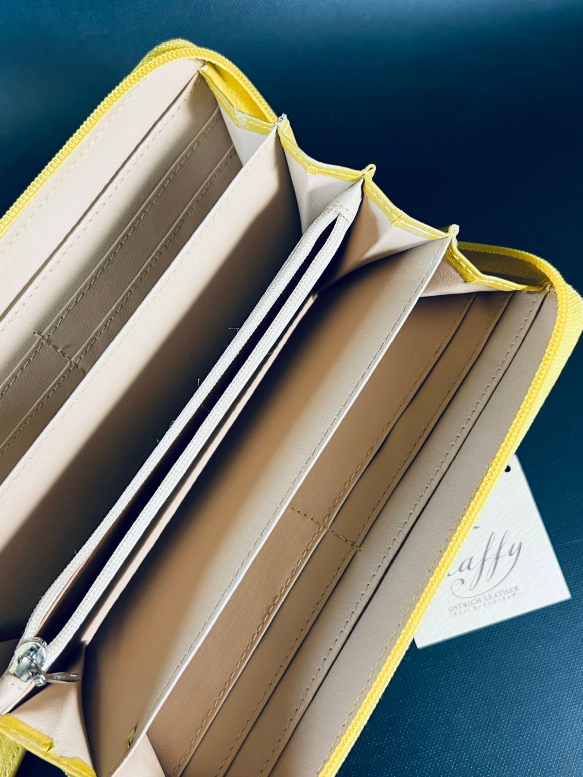 オーストリッチ福財布 黄色 新品未使用品