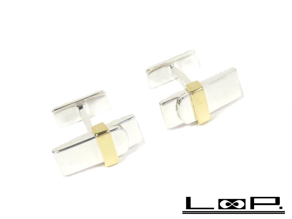 【最終値下げ 5/28日 01:59まで】■新同■磨き済■ エルメス コンビ カフス カフリンクス メンズ スーツ シルバー SS 【A61660】