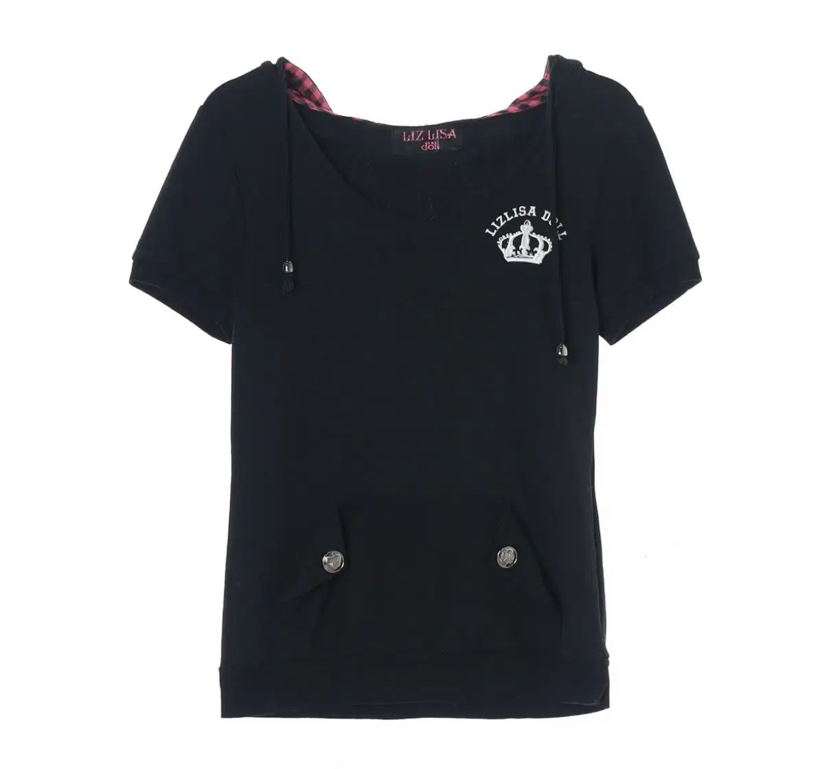 LIZ LISA リズリサ 半袖 フード付きTシャツ 黒