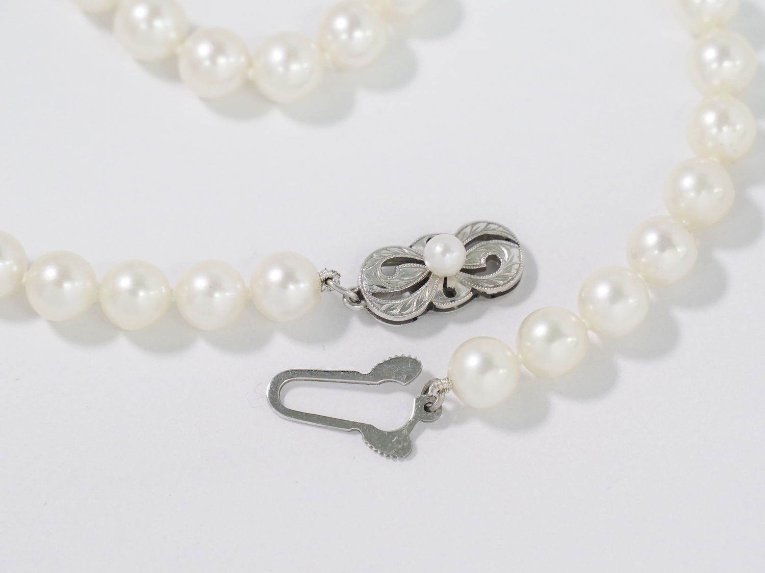 本物 ミキモト MIKIMOTO パール 6.5-7.0mm K14 WG ロング 本物 ミキモト MIKIMOTO パール 6.5-7.0mm K14 WG ロング