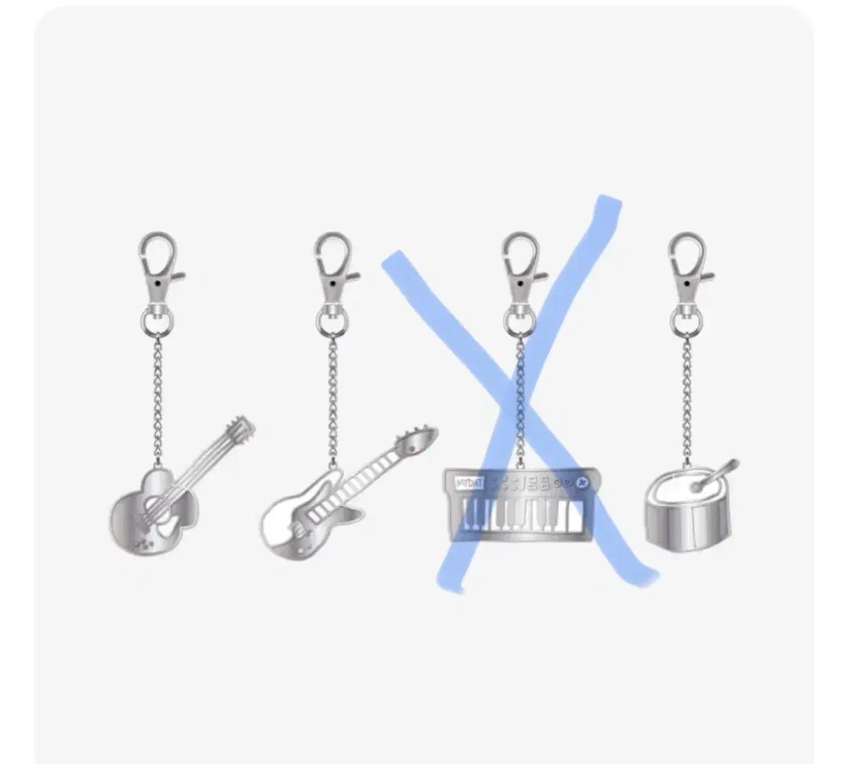 DAY6(デイシックス) 楽器チャームキーリング 楽器キーリング 出品 ソンジン(SUNGJIN) ヨンヒョン ダウンマン
