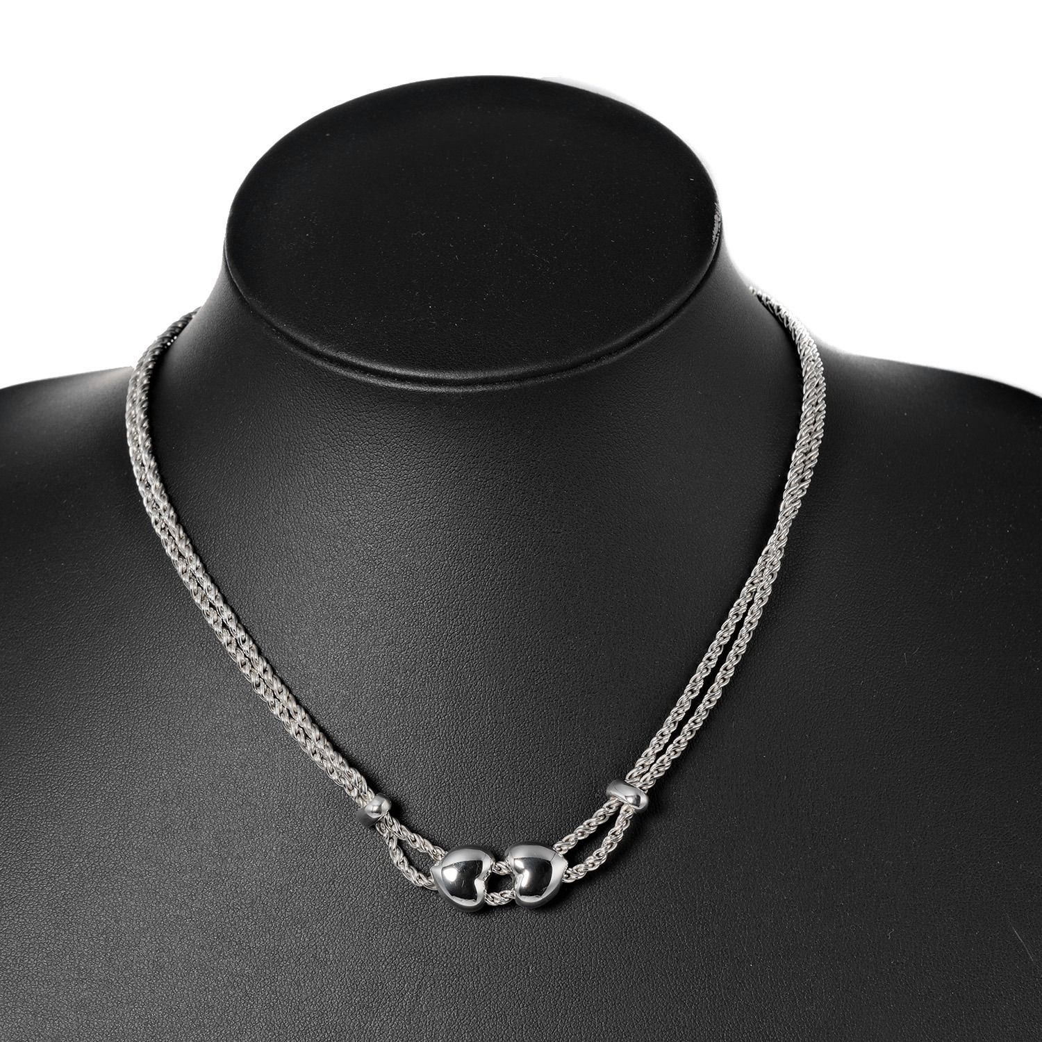 TIFFANY&Co.】ティファニー ダブルハート ツイストロープ チョーカー