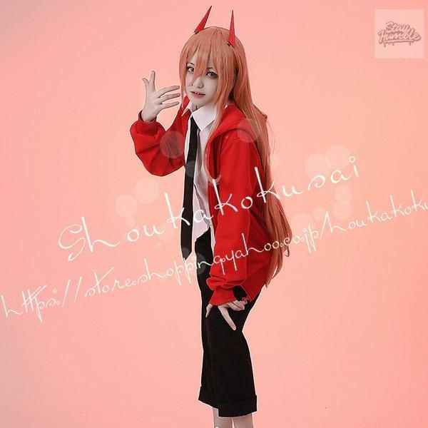 チェンソーマン風 Power パワー 血の魔人 コスプレ衣装 ウィッグ cos靴 cosplayコスチューム仮装変装ハロウィン