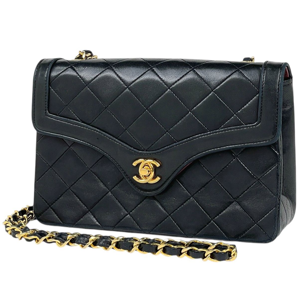 シャネルマトラッセシングルフラップチェーンショルダーバッグココマーク3番台 シャネル(CHANEL)シャネル マトラッセ シングルフラップチェーン