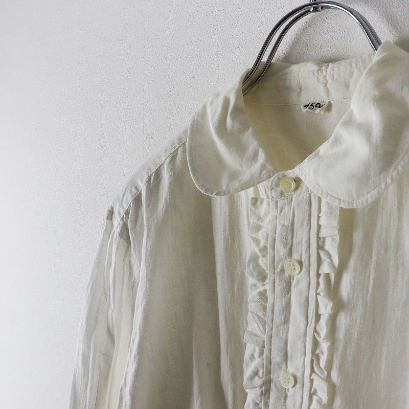 新品同様【定価3.7万】45R インドカディのアニーシャツ フリル