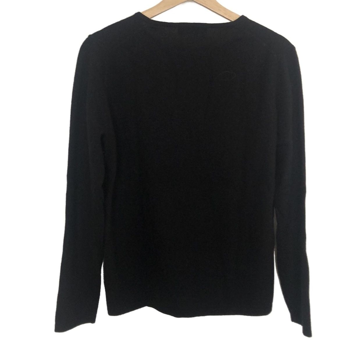 DAMAcollection ダーマコレクション 長袖セーター サイズ3L レディース - 黒×白×マルチ クルーネック|カシミヤ|ラインストーン