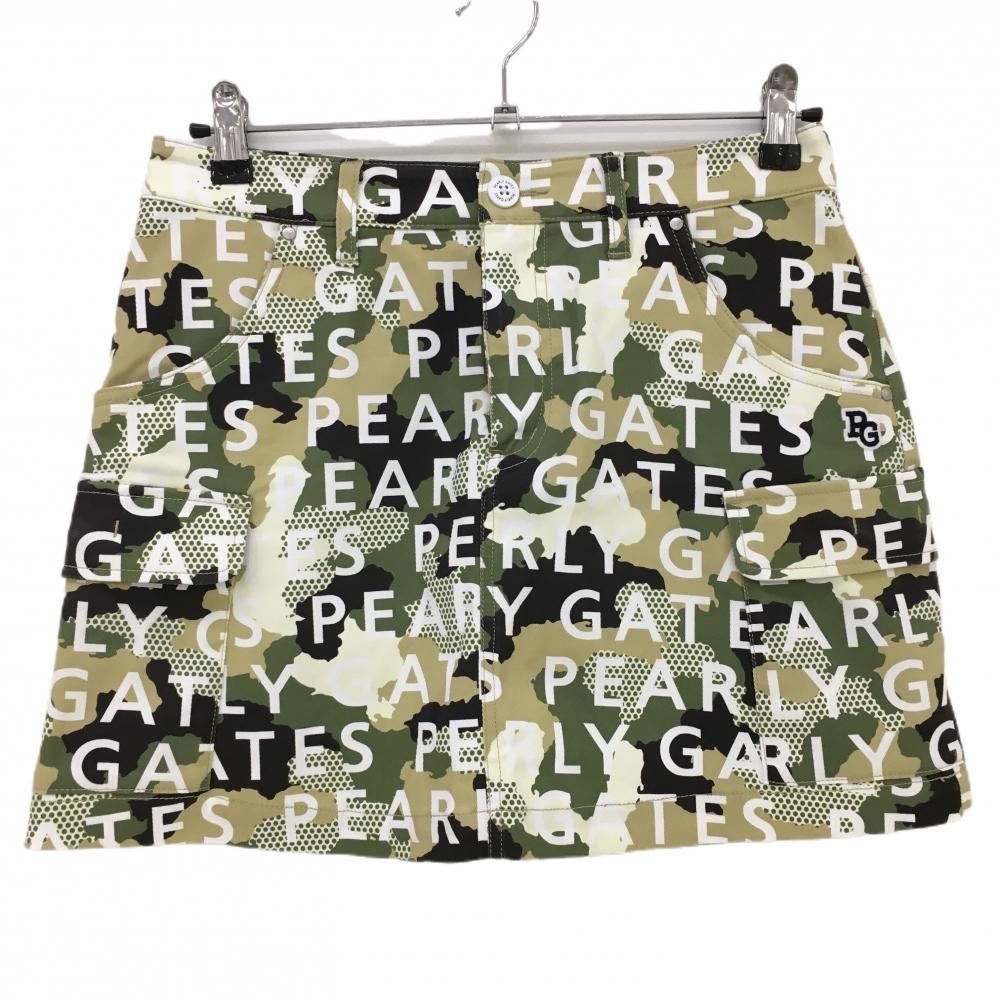 SALE価格【超美品】パーリーゲイツ スカート カーキ×ベージュ カモフラ