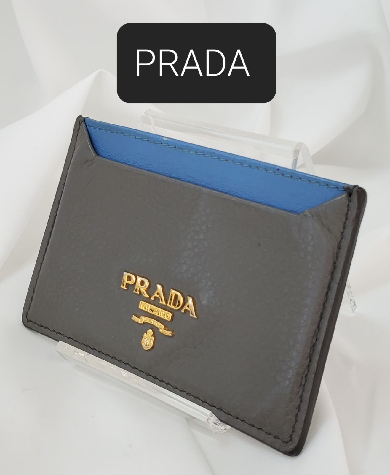 ホワイトブラウン Prada プラダ カードケース ゴールド金具 | www.ccfl.ie