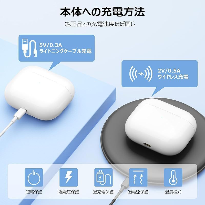 新品AirPods 3充電ケース エアーポッズ 3 交換用充電器 AirPods 第3世代イヤフォン充電用ケース Bluetoothペアリング  ワイヤレス充電【2023最新型】 (White) - メルカリ