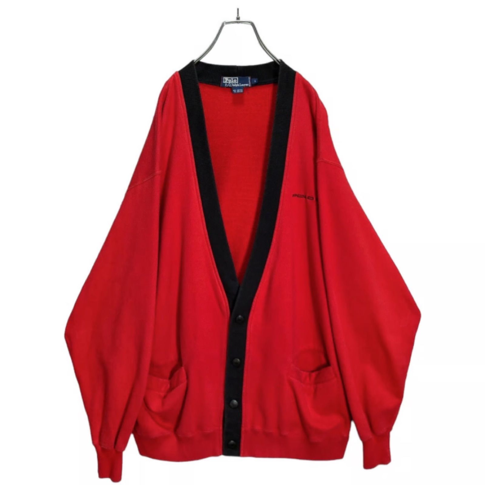 90s Polo by Ralph Lauren logo sweat cardigan - メルカリ