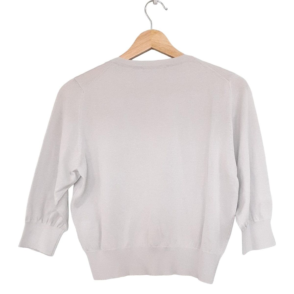 A5504 アクアスキュータム カーディガン ニットパーカー 綿 グレー ８ Aquascutum (Women)のカーディガン | レディース | 三越伊勢丹