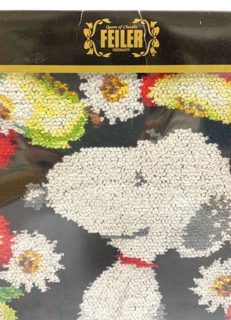 フェイラー ハンカチ 花柄 ハンドタオル ミニタオル シュニール織 ハンカチタオル スヌーピー ブラック アップル りんご リンゴ FEILER スヌーピータウン タオル Peanuts ピーナツ