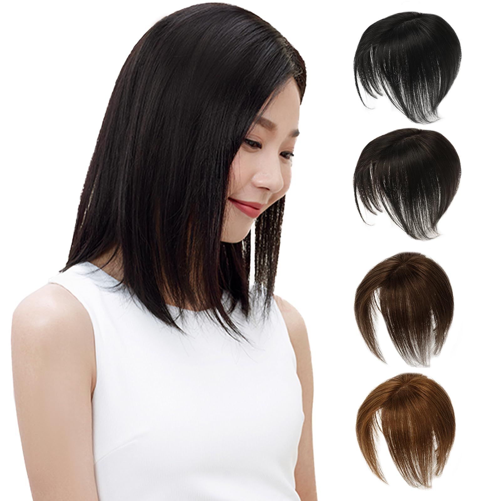 人毛レデースウィッグ　人毛部分ウィッグ　人毛トップピース　人毛ヘアピース 返品OK】2サイズ 部分 ウィッグ 人毛 人毛100% トップヘアピース
