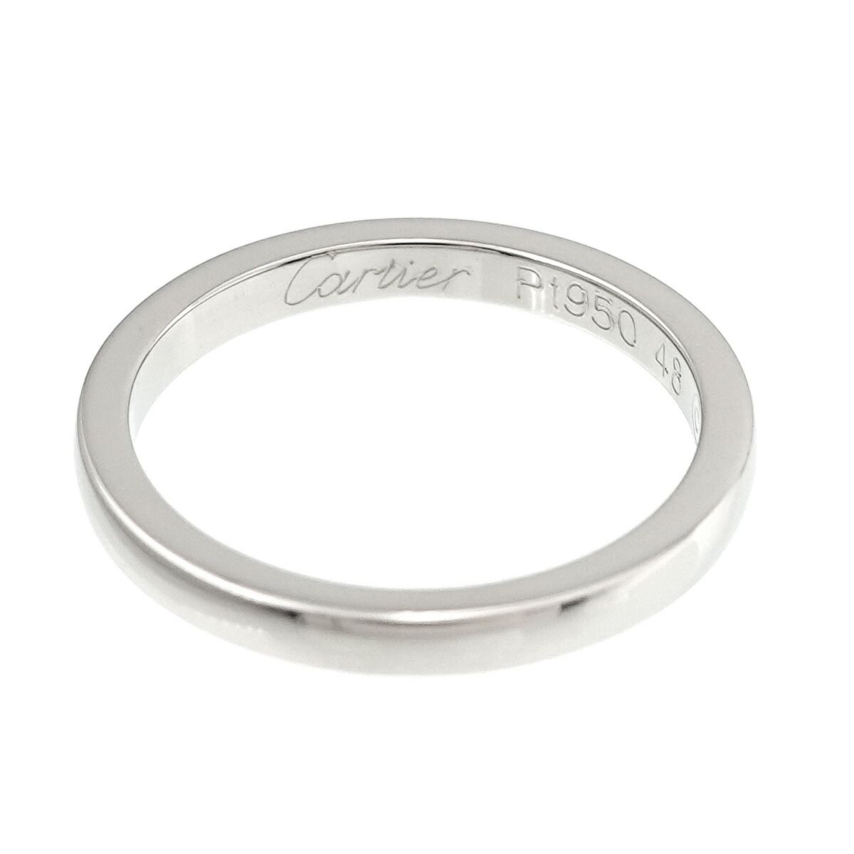 カルティエ Cartier バレリーナ #48 リング 幅2.1mm Pt プラチナ 指輪  