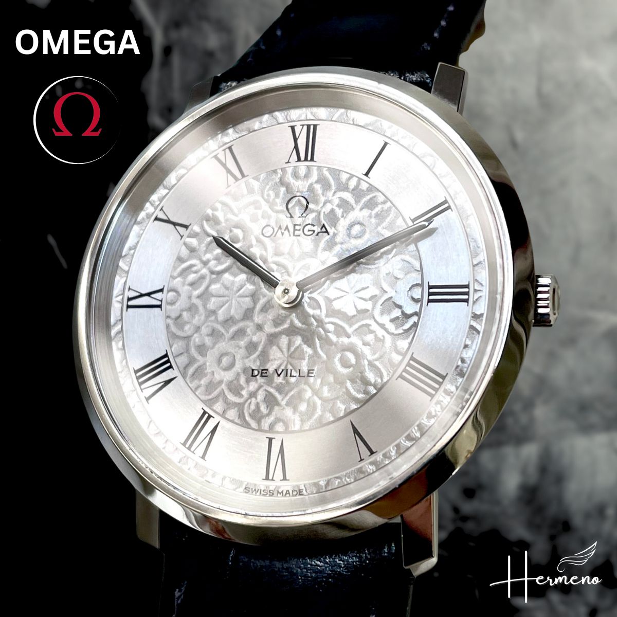 貴重◇OMEGA デビル 花柄文字盤 手巻き オメガ フラワー デヴィル 