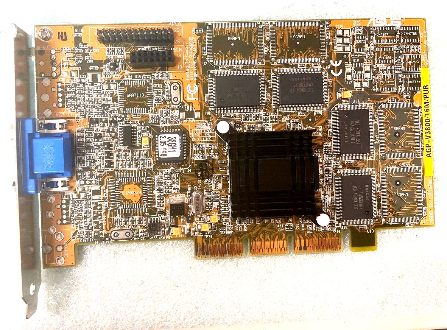 AGP-V3800/16M pure NVIDIA RIVA TNT2 AGP VGA card VGA only rare as MXB189