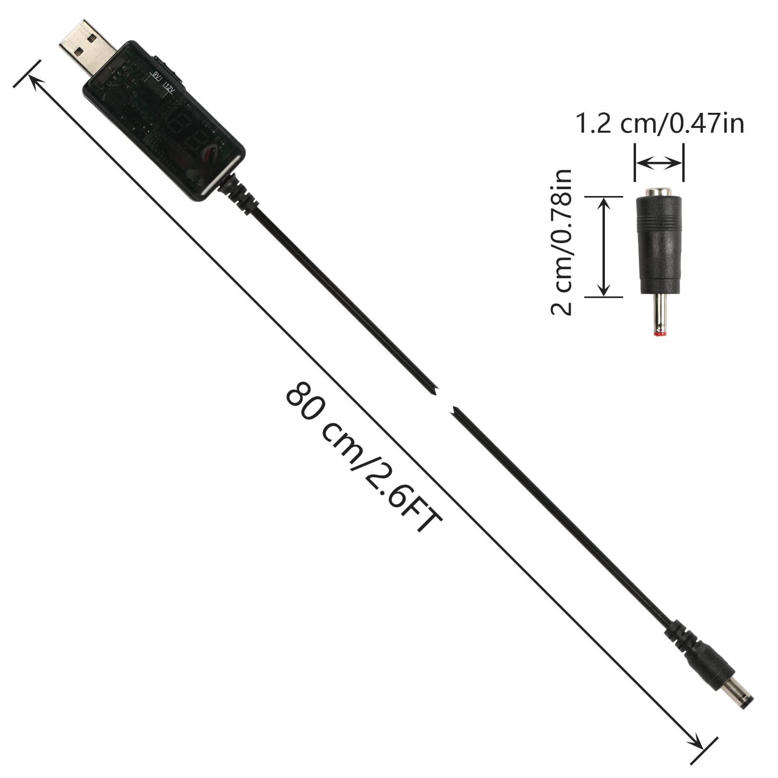 CERRXIAN dc usb ケーブル DC電源供給ケーブル スレッド