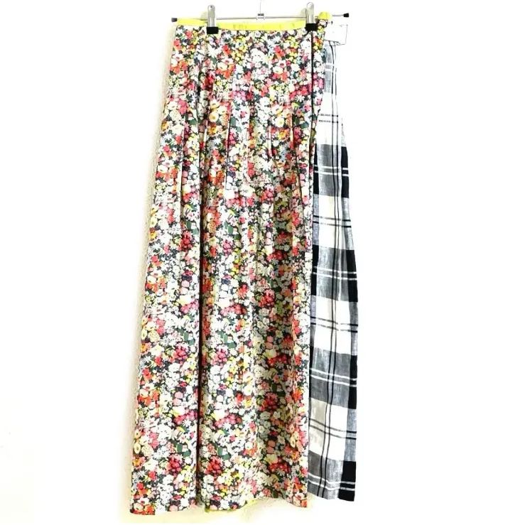 O NEIL OF DUBLIN オニール オブ ダブリン x LIBERTY リバティ 麻 リネン チェック 花柄 スカート 40