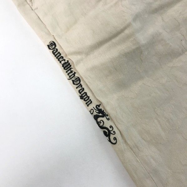 DANCE WITH DRAGON ダンスウィズドラゴン ストレッチパンツ ドラゴン刺繍 総柄 ホワイト系 5 ［240001813607］