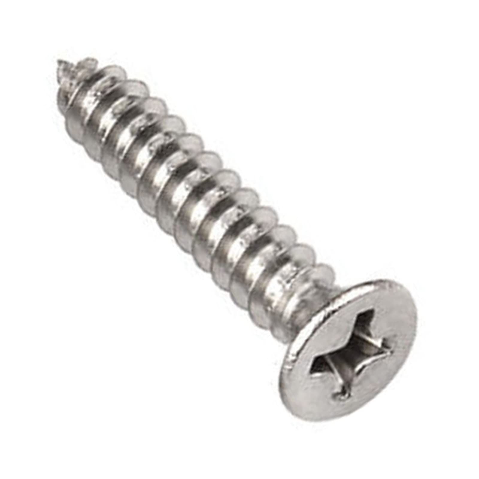 Size:6mm*40mm_Color:シルバーM6 Bomcoo ステンレス鋼フラットヘッド皿頭セルフタッピングねじM6、呼び径6mm長さ40mm、25個入 (6mm*40mm， シルバーM6)