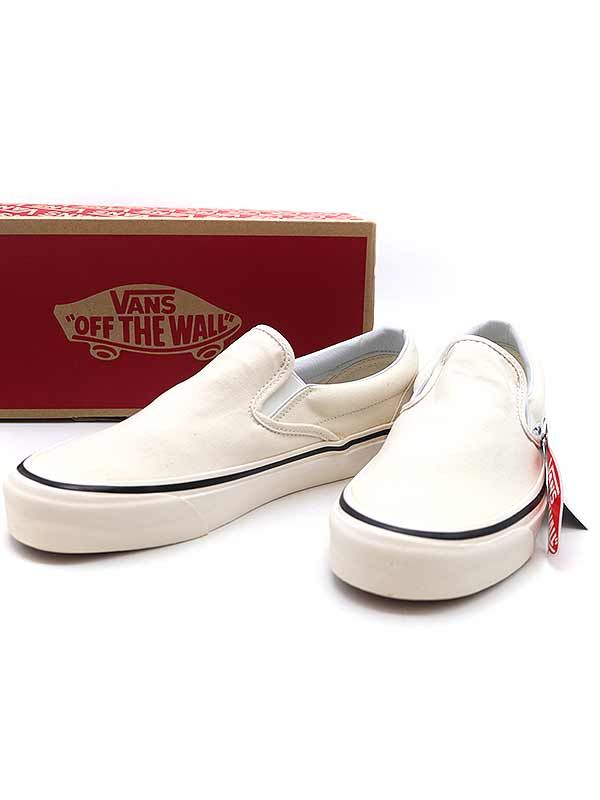 VANS ヴァンズ CLASSIC SLIP-ON 98DX スリッポンスニーカー  アイボリー 28cm