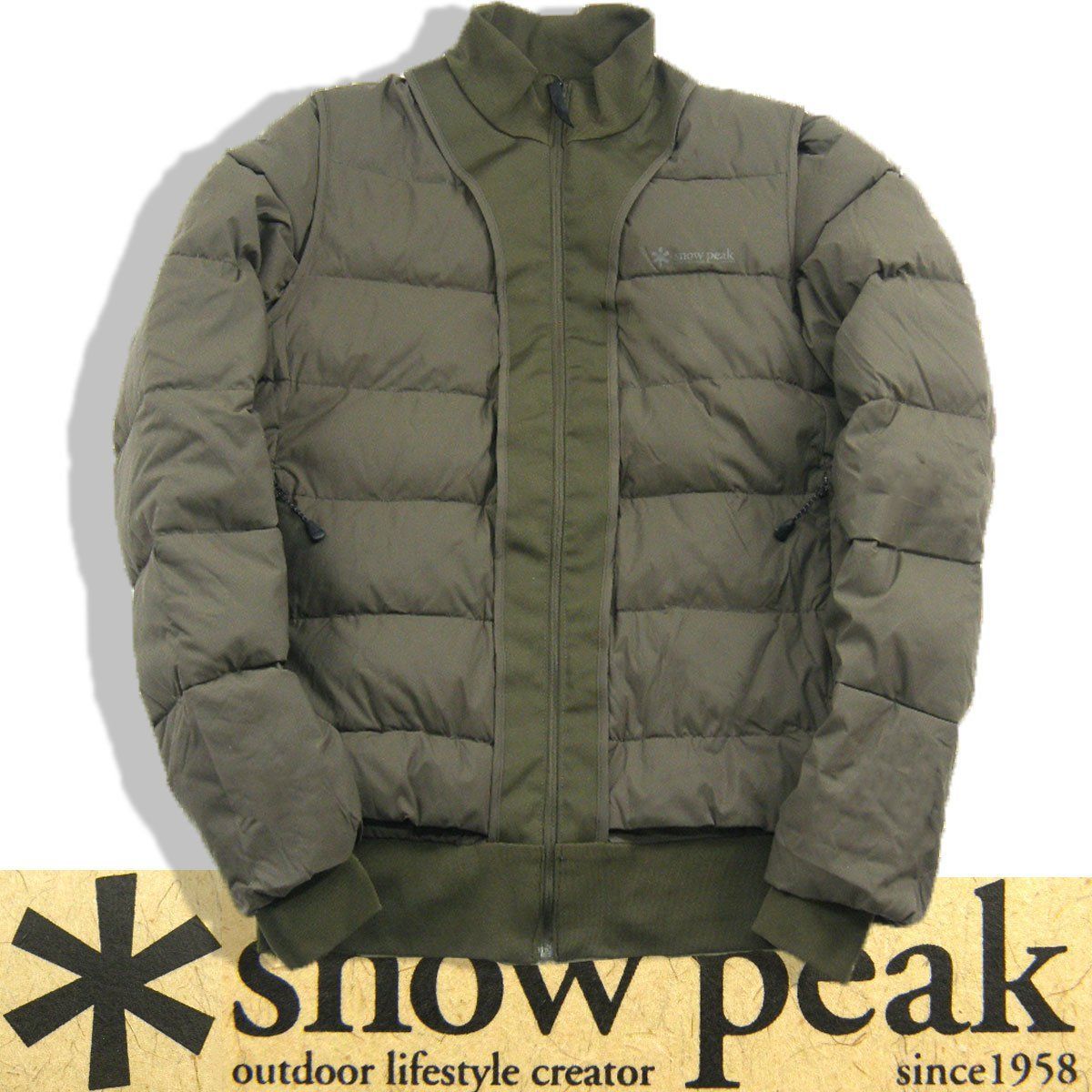 新品】 Snow Peak ／ スノーピーク 3WAY 軽量 ダウンジャケット 着脱 