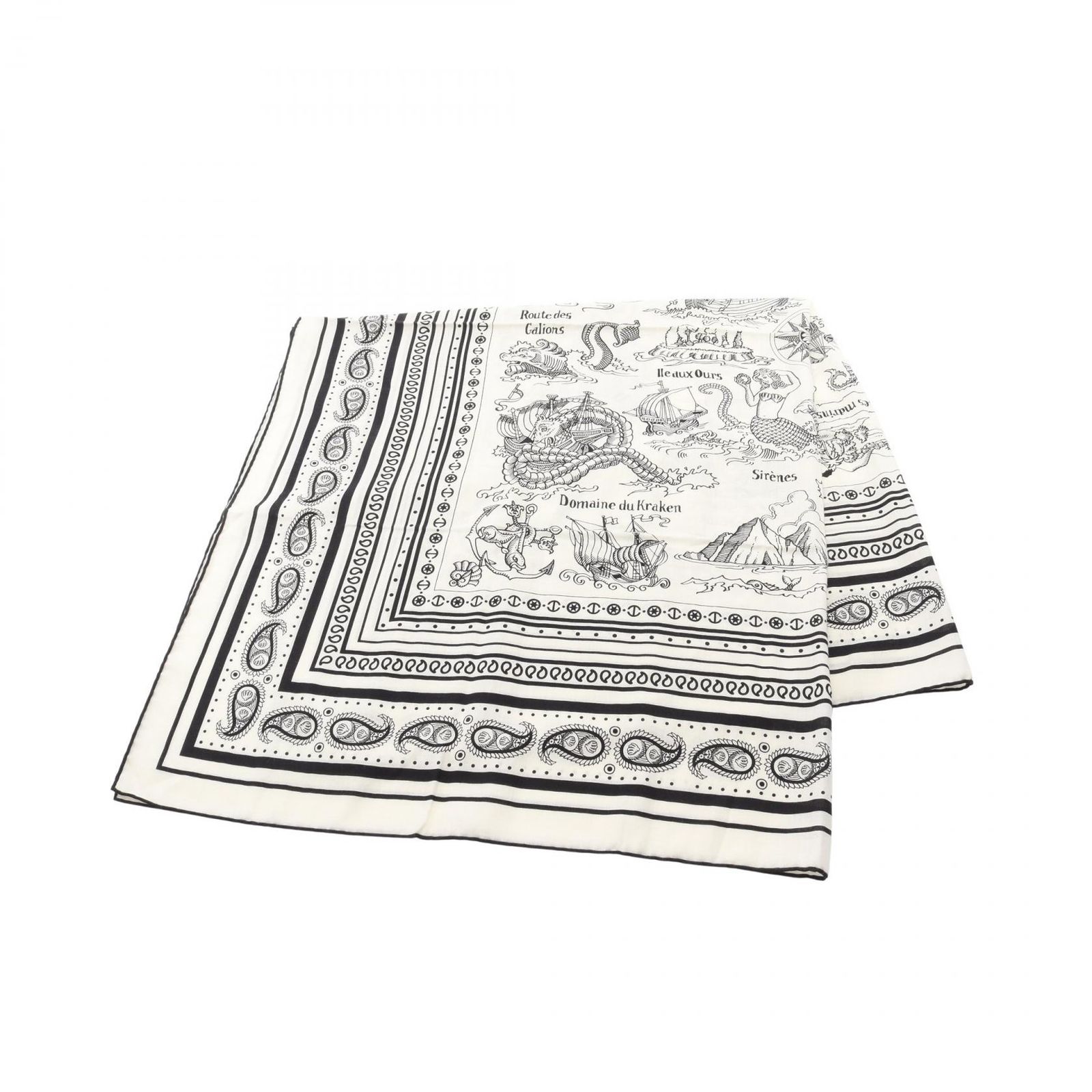 ☆HERMES☆入手困難☆お洒落カレジェアン140 Tatouages Marins 超最新 カシシル☆Hermes☆Tatouages Marins Bandana 140