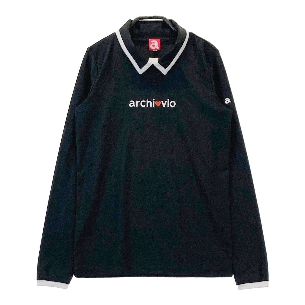 サイズ：36 ARCHIVIO アルチビオ 襟付長袖Tシャツ ブラック系