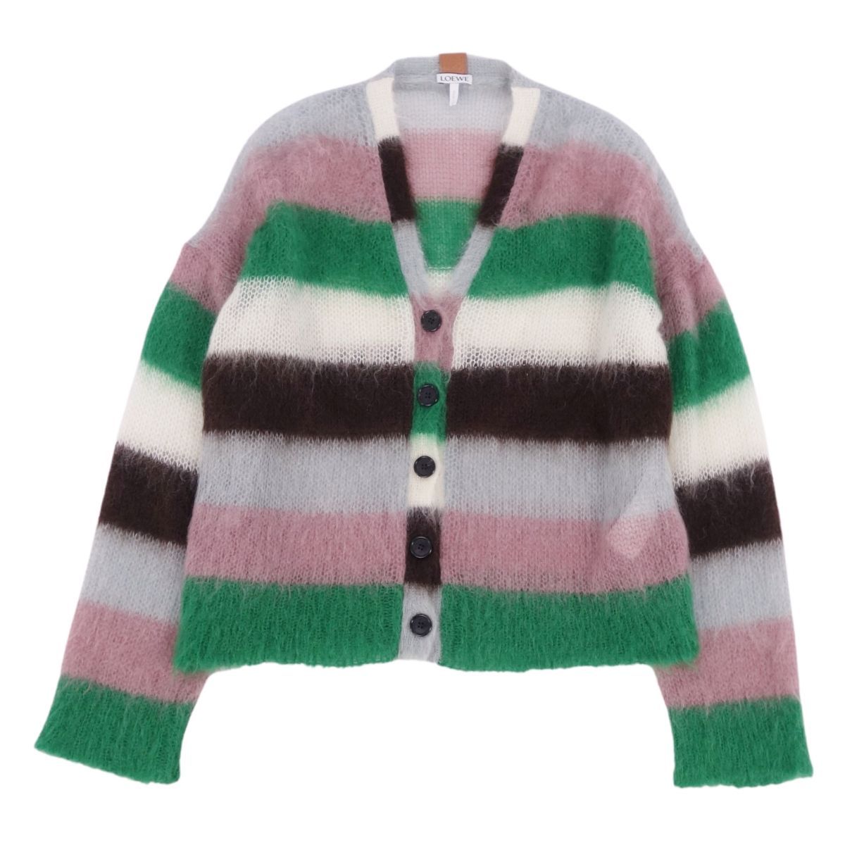 極美品】LOEWE アナグラムカーディガン レディース 黒 M ハンガー付き