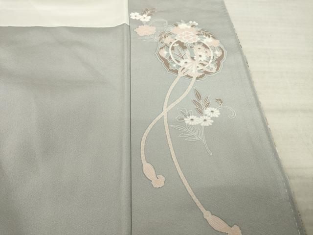 平和屋着物○豪華色留袖 鏡裏向い鳥花文 金彩 正絹 逸品