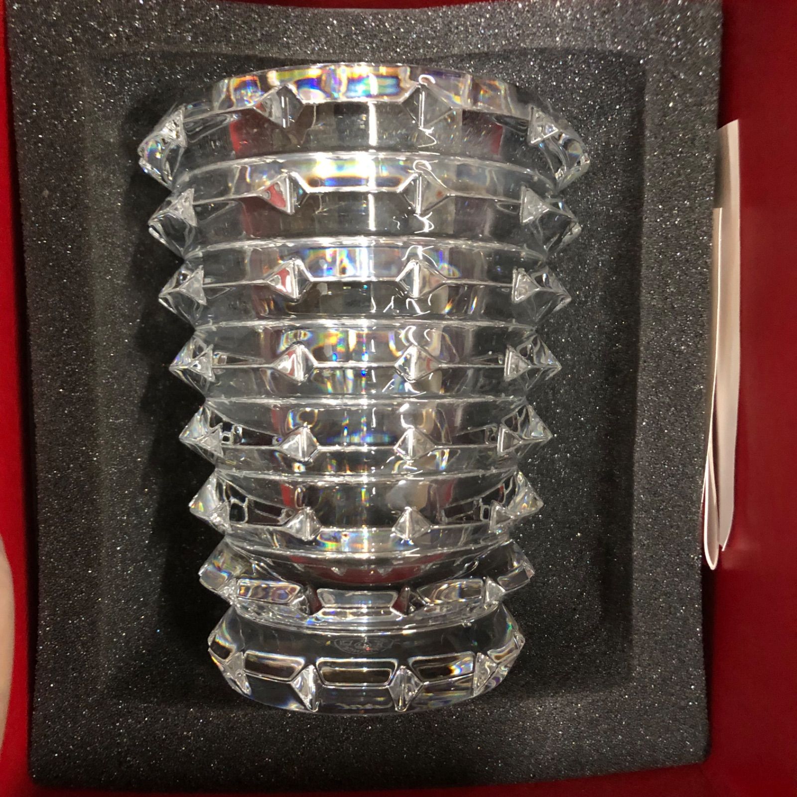 ✨美品✨ バカラ アルルカン フラワーベース 花瓶 箱付 ラウンド 丸 ✨美品✨ バカラ アルルカン フラワーベース 花瓶 箱付 ラウンド