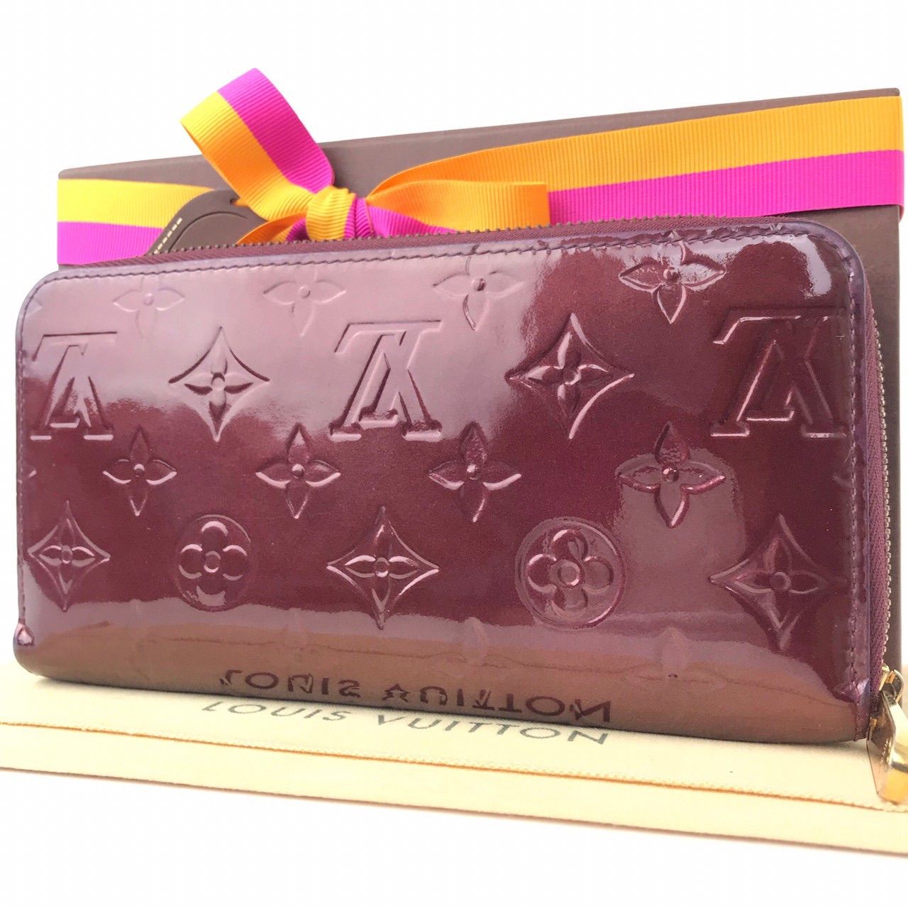 【正規品】ルイヴィトン☆長財布☆紫色☆モノグラム☆M91536 正規品】ルイヴィトン☆長財布☆紫色☆モノグラム☆ヴェルニ