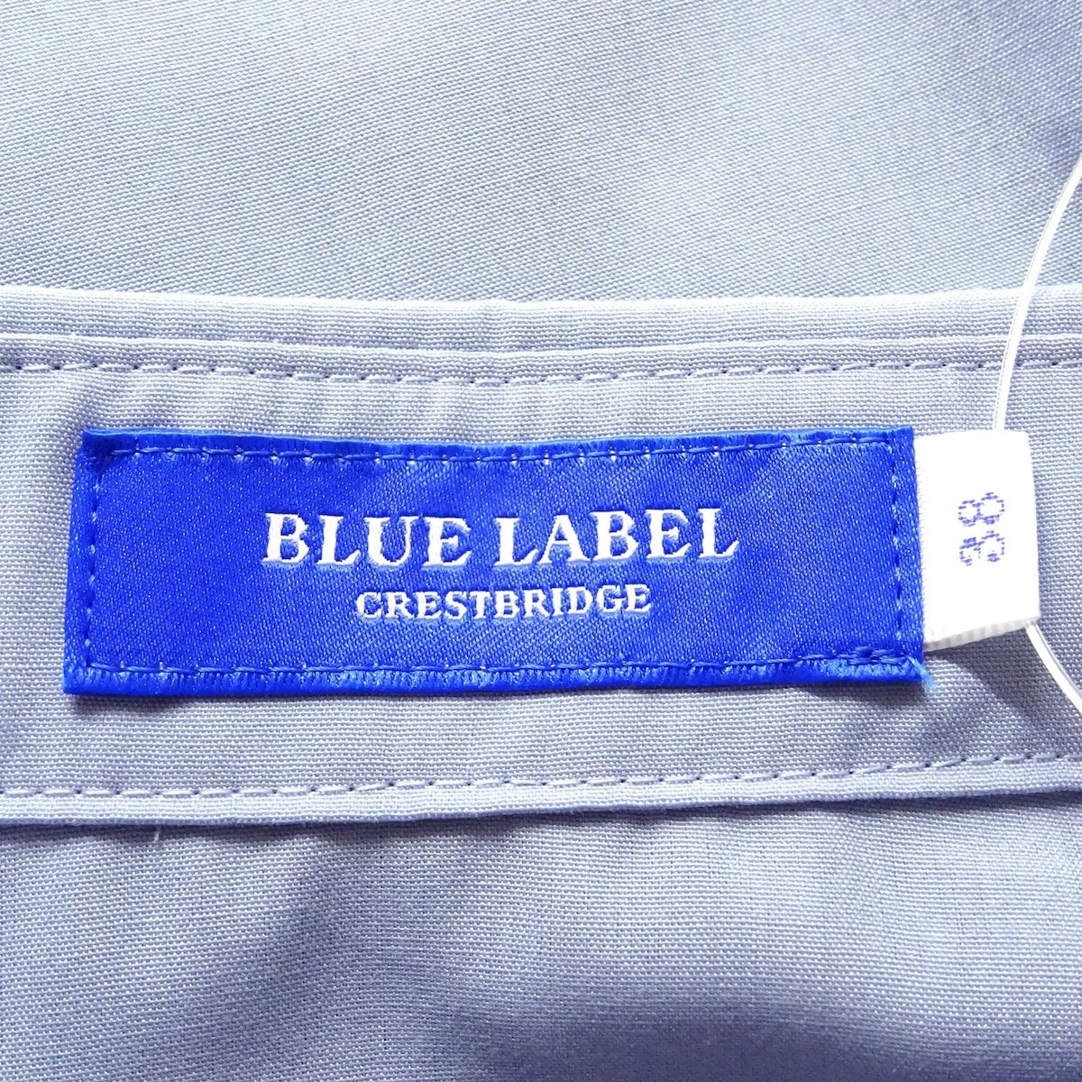 BLUE LABEL CRESTBRIDGE(ブルーレーベルクレストブリッジ) 半袖シャツブラウス サイズ38 M レディース美品  - ブルー