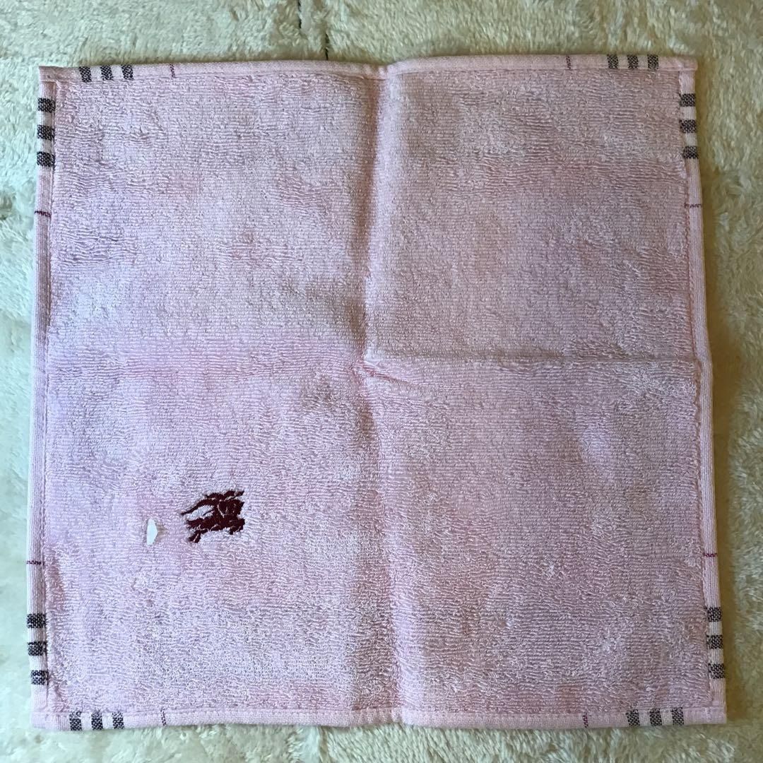 バーバリー ハンカチ BURBERRY タオルハンカチ ピンク チェック柄 新品