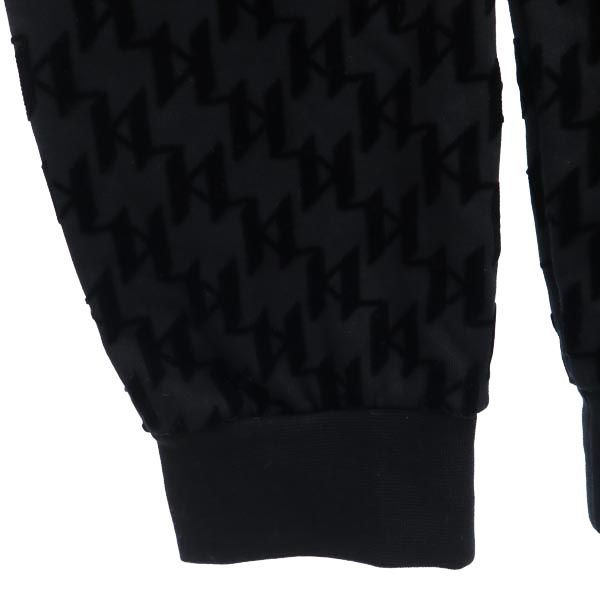 未使用 カールラガーフェルド 総柄 スウェットパンツ XS ブラック KARL