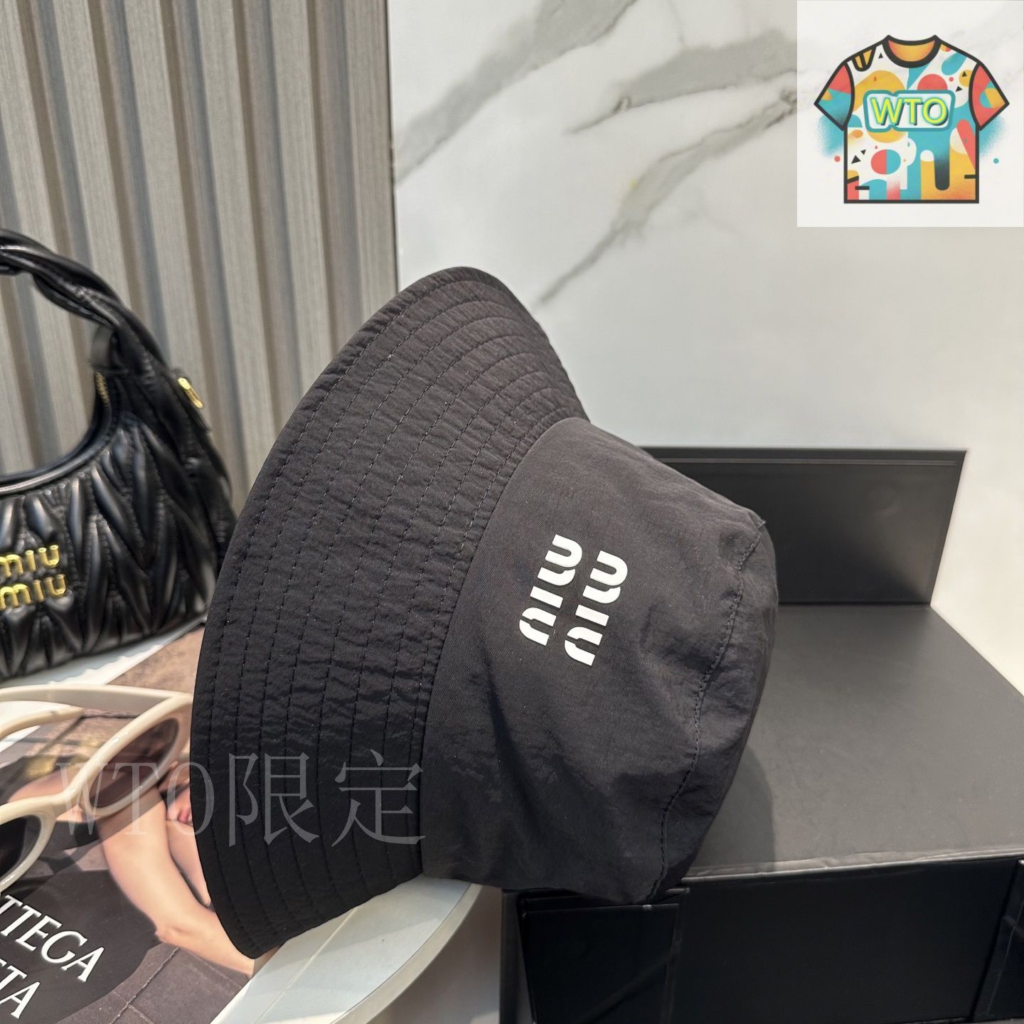 【新品未使用 正規品】miu miu ベースボールキャップ MIUMIU (ミュウミュウ) コットン ウォッシュ加工 ロゴ刺繍