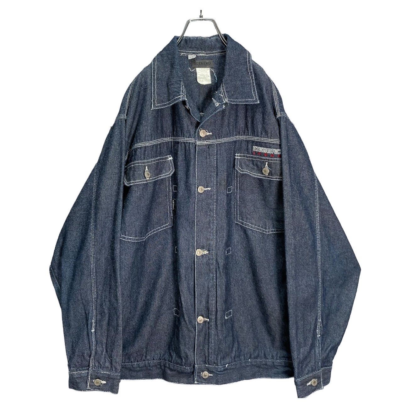 70s Searsオンブレ シャドー チェック ネルシャツ 青M カート