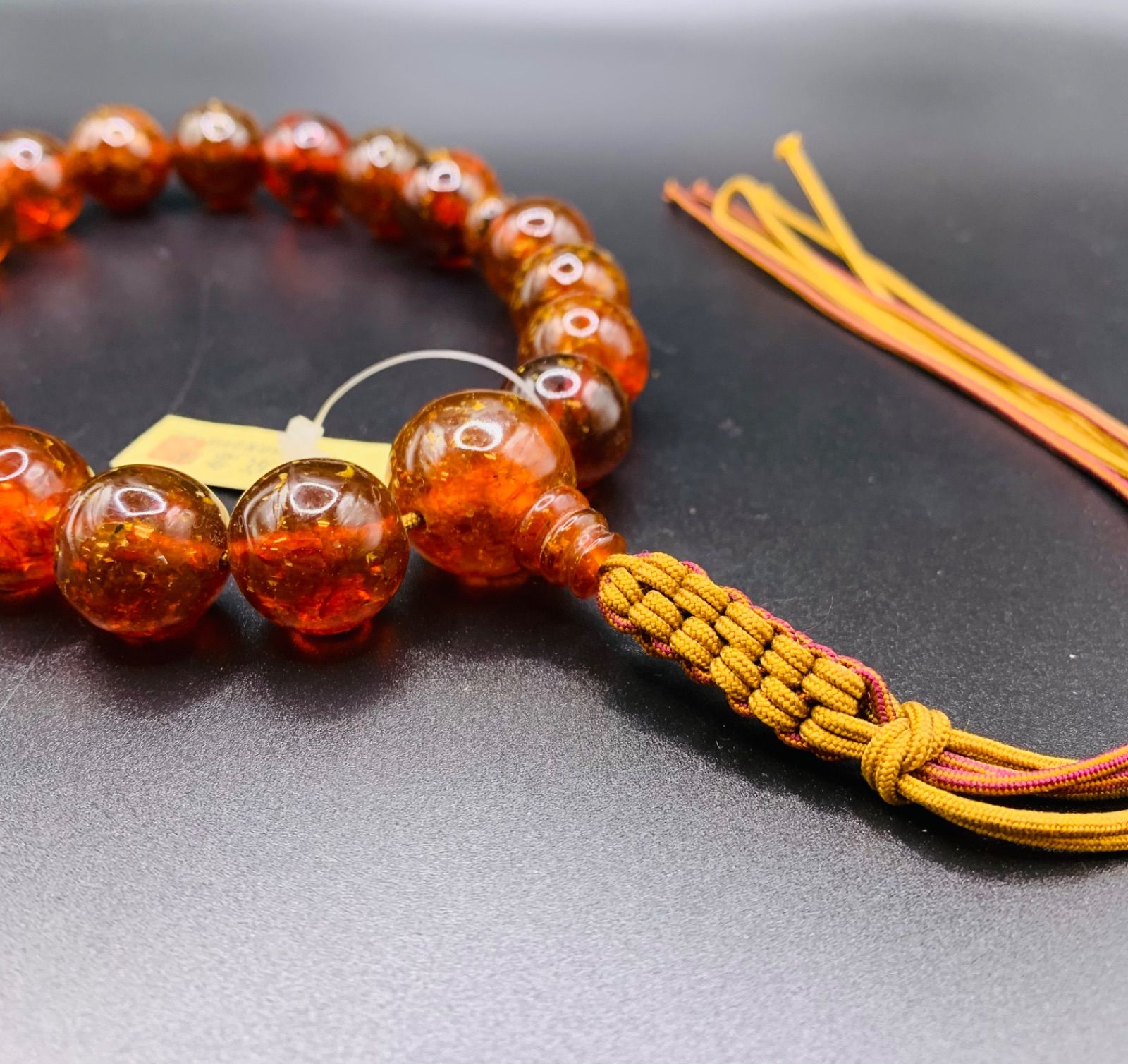 現品限り！ 琥珀 念珠 - メルカリ