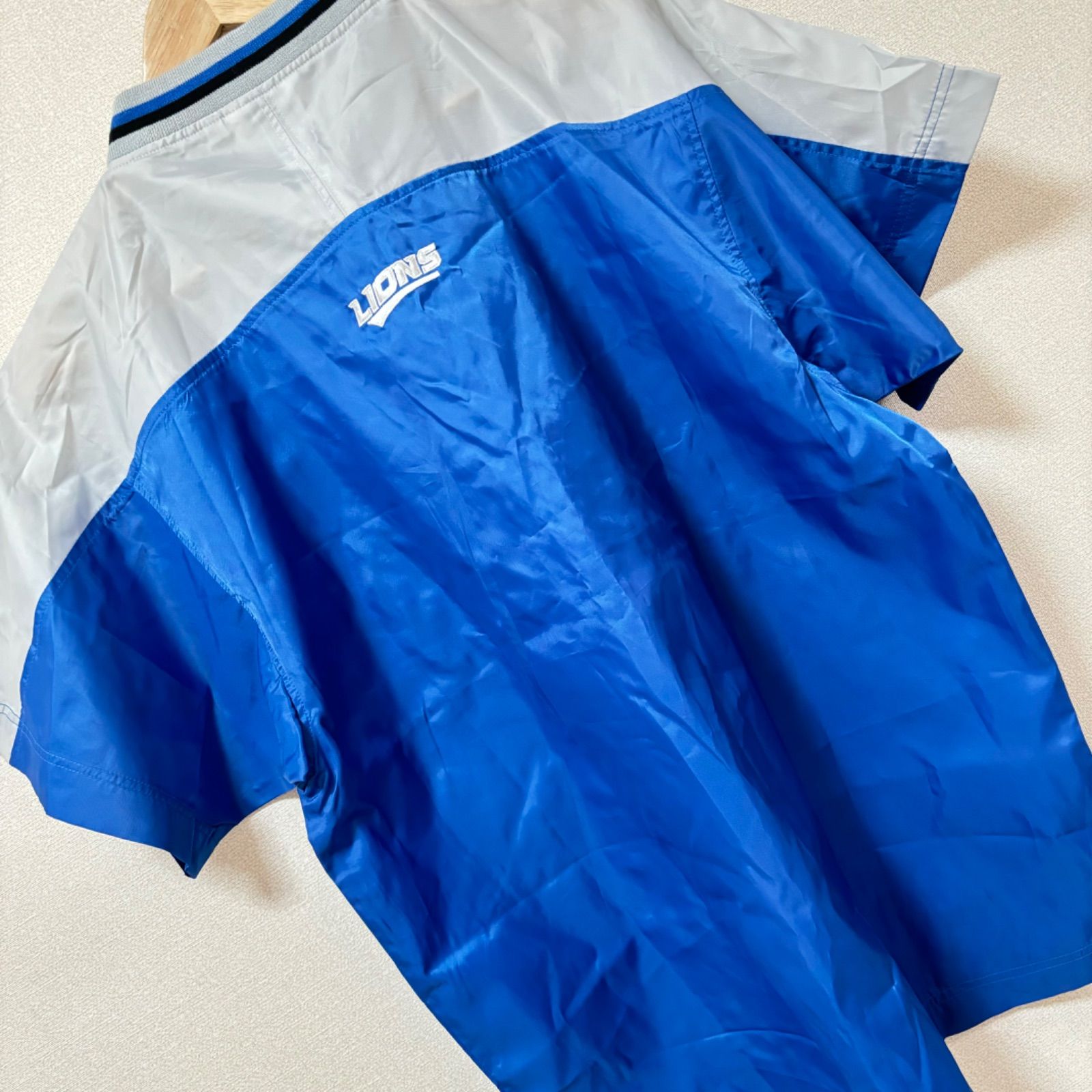西武ライオンズ ジャケット Sサイズ スポーツ 野球 MIZUNO - 80s 90s 西武 ライオンズ lions mizuno nylon XL Oの