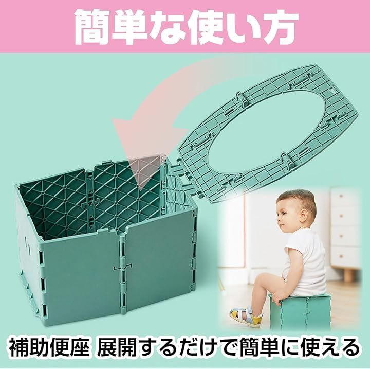 CAWKAY 簡易トイレ おまる 折りたたみ 幼児用便座 補助便座 子供 ポータブルトイレ 旅行 外出 組み立て簡単 水洗い 軽量 ピンク 2個セット(  ピンク（2個セット）) - メルカリ