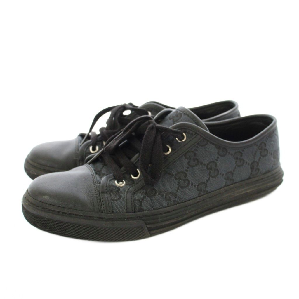 グッチ GUCCI スニーカー ローカット GGキャンバス レザー 6.5