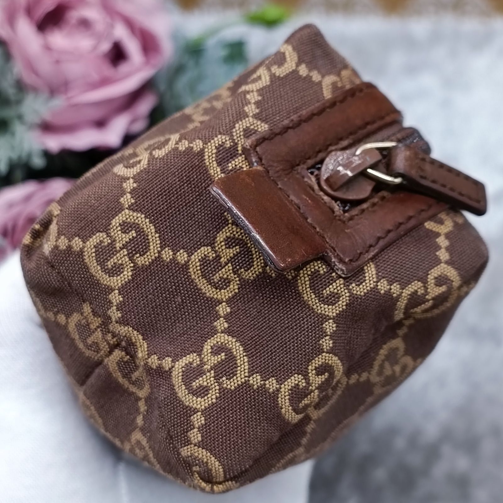 GUCCI ポーチ　GGモノグラム キャンバスポーチ GUCCI / グッチ GGキャンバスポーチ | yokonota | ヨコノタ