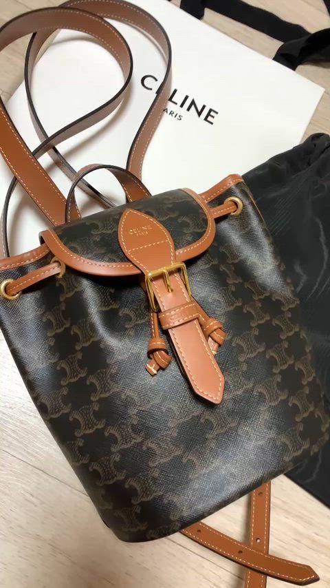 Celine セリーヌ フールコバックパック ミニ 傷なし 完全最高 ダスト お買い物バッグ O
