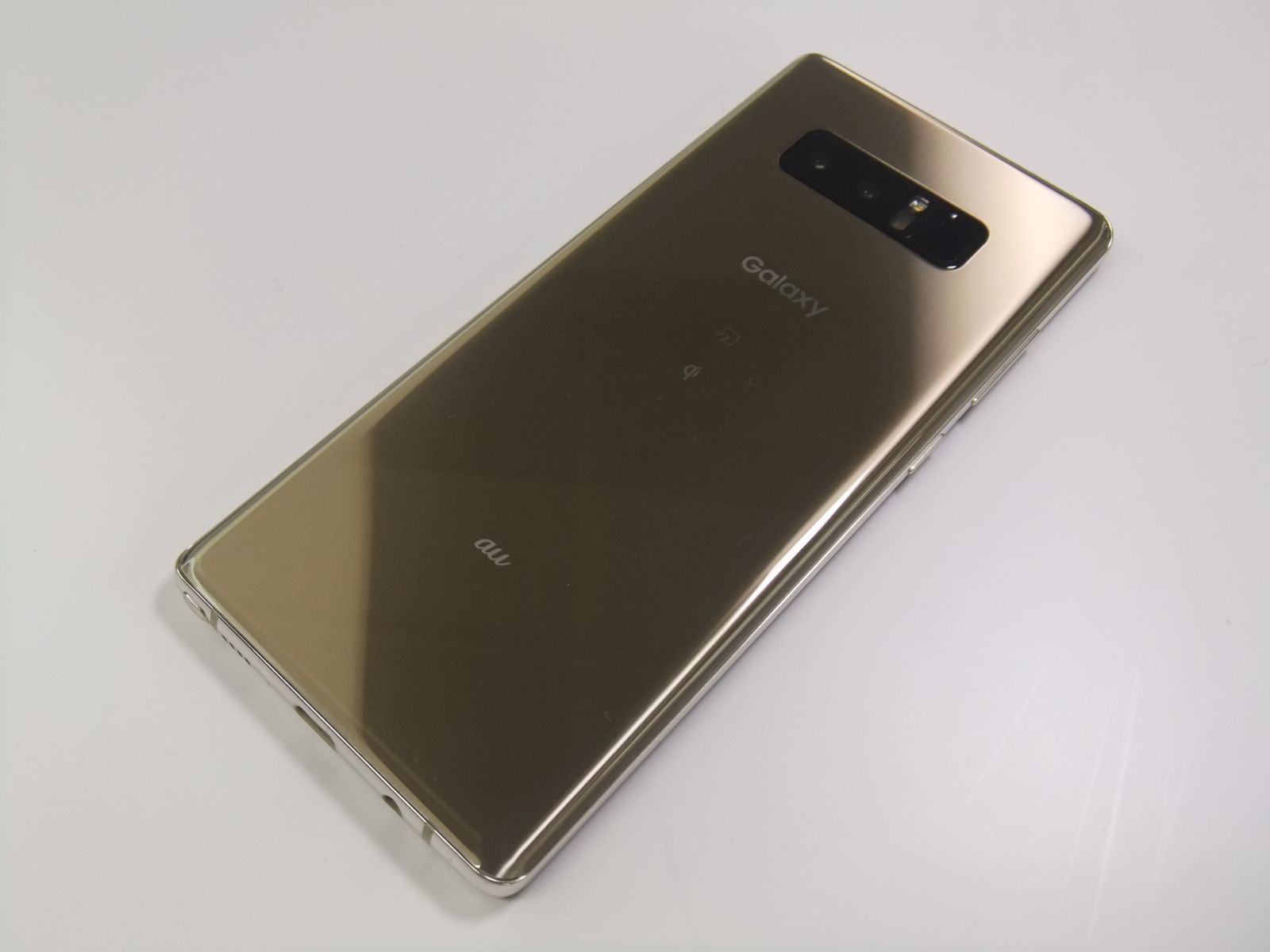 中古】 Galaxy Note8 SCV37 メープルゴールド au SIMロック解除済