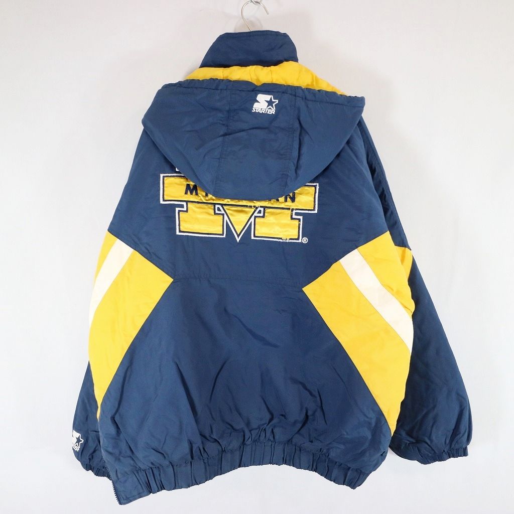 90年代 STARTER スターター ミシガン大学 中綿ナイロンジャケット 防寒